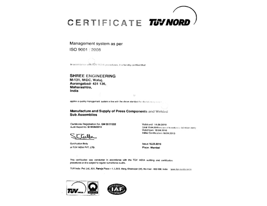 ISO Certificate